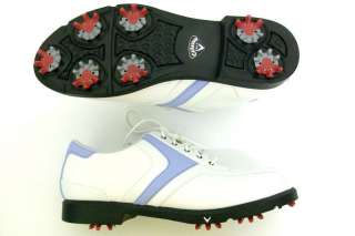 Lady Callaway Sport Maui Golf Shoe 7 M White/Carolina  