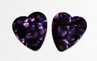 Heart Celluloid Guitar Picks Medium Purple Pearl (Listing #2)  