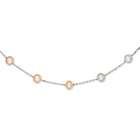 goldia 14k white gold natural color cultured pearl necklace