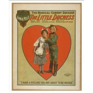 : Historic Theater Poster (M), The little duchess the musical comedy 