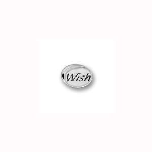  Charm Factory Pewter Wish Mini Message Bead: Arts, Crafts 