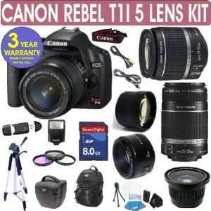  Canon Rebel T1i + Canon 18 55mm Lens + Canon 55 250mm Lens + Canon 