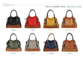  New KOREA GENUINE LEATHER Satchel Handbags Tote Shoulder Bag [B1040
