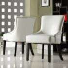 Oxford Creek White Faux Leather Chairs (Set of 2)