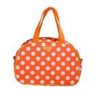 kora K1 066 Insulated Fashion Lunch Tote, Orange with White Dots