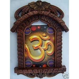  Religious Symbole Om, Painting in Traditional Jarokha 