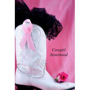 CCLAIR Cowgirl Sisterhood Pink Ribbon Boot Breast Cancer Survivor T 