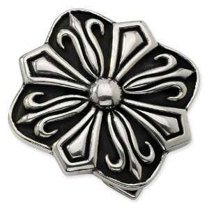  Sterling Silver Antiqued Belt Buckle Jewelry