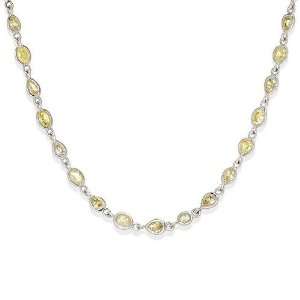  14K White Gold 16.36 CTW Color Fancy Light Yellow SI2 SI3 