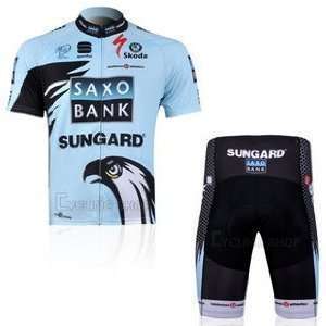  2010 SAXO BANK cycling jersey+shorts(available SizeS, M 
