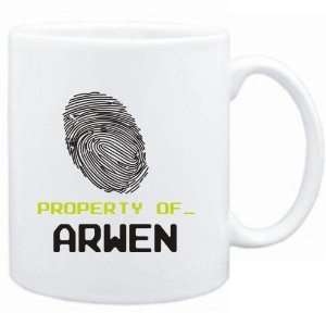 Mug White  Property of _ Arwen   Fingerprint  Female Names:  