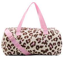 tm Faux Fur Leopard Duffle Bag   Cream, Pink and Brown   Toys R Us 