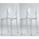 Interior Trade Set of 2 Clear Acrylic Victoria Ghost Side Chair New
