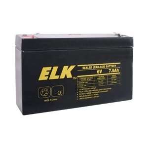   Genuine ELK 0675 Sealed Lead Acid Battery (6V, 7.5Ah)
