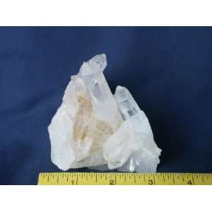   Quartz Crystal Golden Healer Cluster, 12. 36.7 