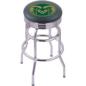  Colorado State University Steel Stool with 2.5 Ribbed 