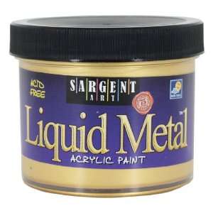    1281 4 Ounce Liquid Metal Acrylic Paint, Gold: Arts, Crafts & Sewing