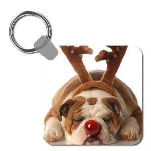  Bulldog Christmas Keychain