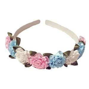  Multi colored Rose Flowered Headband: Toys & Games