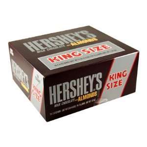 Hersheys Milk Chocolate with Almond King Size 18   2.6oz Bars [Misc 