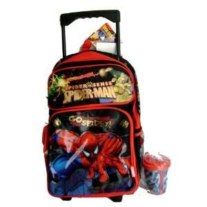  Marvel Hero Spiderman Large Rolling Backpack and FREE 3D 