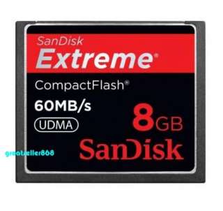 Sandisk Extreme 8GB 8 G GB 8G CF Memory Card 60MB/s  