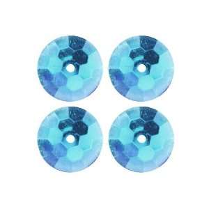  Ka Jinker Jems Faceted Round Light Blue 15 per Package By 