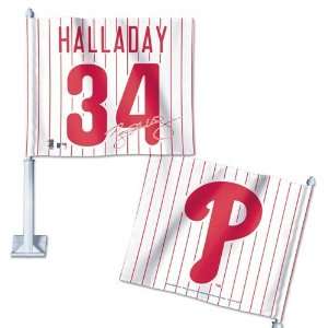  MLB Roy Halladay Car Flag   Set of 2