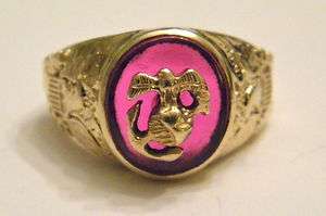 10K Solid Gold Marine Corps Ring  