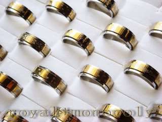 Wholesale lot of 50pieces Rotates stainless steel rings  