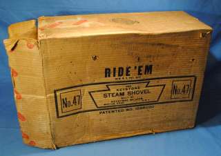 Keystone No 47 Steam Shovel Boxed NOS Pressed Steel Vintage 1930s 