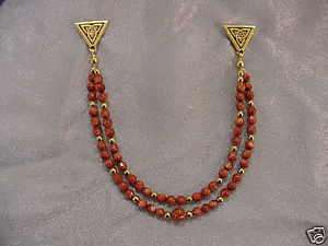 v555) Red orange goldstone Beads GEM bead Necklace JEWELRY  