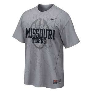 Missouri Tigers NCAA Practice T Shirt (Gray):  Sports 
