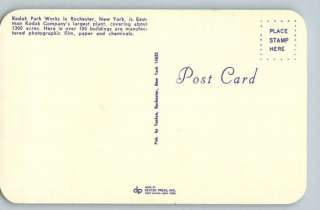 Postcard Kodak Park Works Plant Rochester,New York/NY  