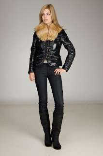 Moncler Vegas Black Jacket With Fur Collar for women  