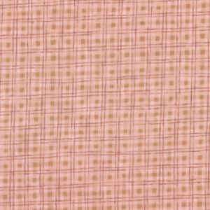   Innocence Rose Pink Printed Check Pattern Quilting Fabric by Benartex