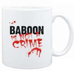  Mug White  Being a  Baboon is not a crime  Animals 