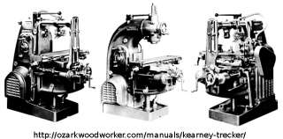 KEARNEY & TRECKER 1H 2HL Milling Machine Part Manual  