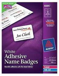 Avery 8395 Self Adhesive Removable Name Badges  