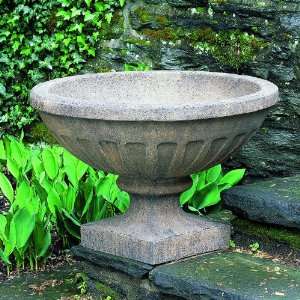  Fluted Prairie Style Cast Stone Urns Patio, Lawn & Garden