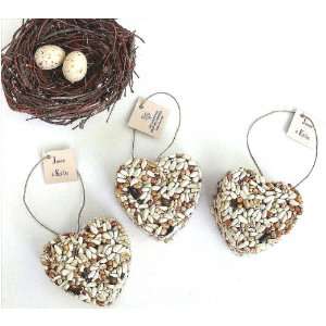 Bird Seed Hearts By Nature Favors   Set of 100
