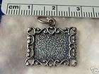 Sterling Silver Detailed Picture Frame w/ Hearts Charm