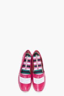 Marc By Marc Jacobs Raspberry Leather Espadrille Flats for women 