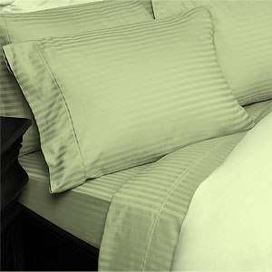 Egyptian cotton TWIN bed sheet sets 300TC stripes Jade  