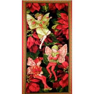 Michael Miller Holiday Fairies Christmas Cotton Fabric Panel