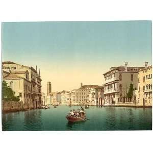   Reprint of Canal and gondolas, Venice, Italy