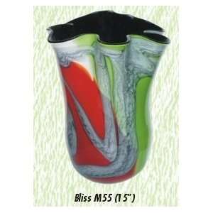   : Multicolor Bliss Vase Hand Blown Modern Glass Vase: Home & Kitchen