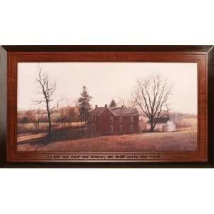   for me and my house, Lithographic Art   Carved Frame