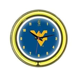  West Virginia Mountaineers 14 Neon Wall Clock Sports 