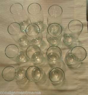 Lot 30 Restaurant Glasses 6.5 & 16 oz Glass Tumblers  